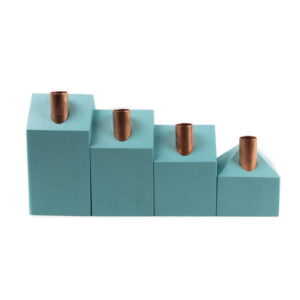 house-shaped-pinewood-candle-holders-turquoise-front-16125 House-shaped pinewood candle holders, turquoise