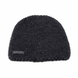 Knitted wool hat, dark grey