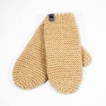 Knitted Wool Mittens, Beige