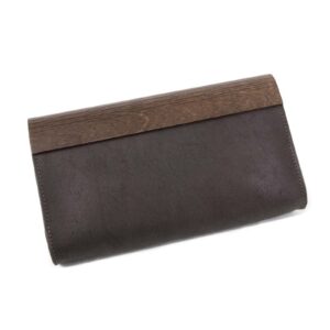 leather-and-wood-clutch-bag-dark-brown-back-27154 Leather and wood clutch bag, dark brown