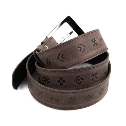 leather-belt-with-ethnographic-signs-brown-back-6115 Leather belt with ethnographic signs, brown