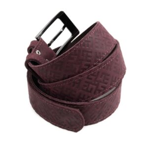 leather-belt-with-fire-cross-pattern-burgundy-back-6171 Leather belt with fire cross pattern, burgundy