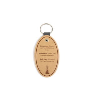 leather-keychain-with-god-sign-back-6323 Leather keychain with god sign