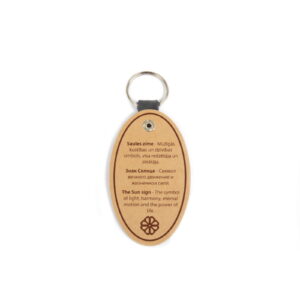 leather-keychain-with-the-sun-sign-back-6419 Leather keychain with the sun sign