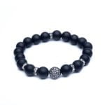 Natural Stone Bracelet, Black Onyx