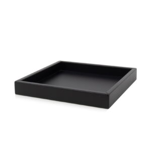 Wooden serving tray, black, 250x250 mm