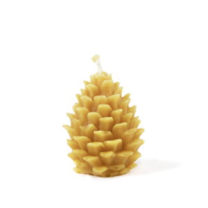 Beeswax candle "pine cone", 7x5 cm