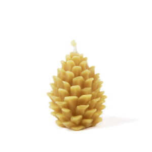 beeswax-candle-pine-cone-back-29740 Beeswax candle "pine cone", 7x5 cm