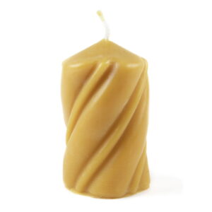 Beeswax candle "twist", 10x6 cm