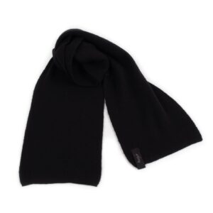 Cashmere scarf, black, 20×160 cm