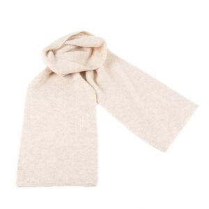 Cashmere scarf, light beige, 20×160 cm