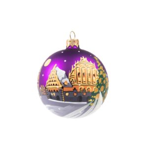 christmas-tree-ball-riga-town-hall-square-side-30032 Christmas tree ball "riga - town hall square", Ø 8 cm, purple