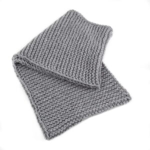 Infinity loop scarf, grey, 25×50 cm