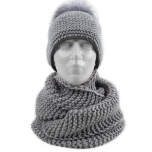 infinity-loop-scarf-grey-front-29242 Infinity loop scarf, grey, 25×50 cm