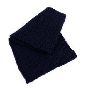 Infinity loop scarf, navy blue, 25×50 cm