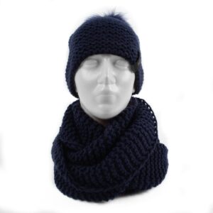 infinity-loop-scarf-navy-blue-front-29235 Infinity loop scarf, navy blue, 25×50 cm