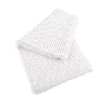 Infinity Loop Scarf, White, 25×50 cm