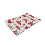 Linen Kitchen Towel with Festive Cars, 47x70 cm