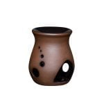 Ceramic Aroma Lamp, Matte Brown, 9.5 cm