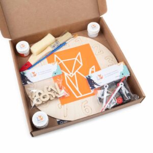 Make your own wall clock, fox, ⌀ 24 cm