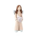 Ceramic Figure – Angel with Pillow, 15.5 cm