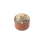 Leather Box - Old Town, Brown, ⌀ 5 cm