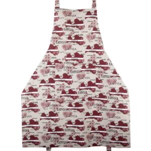 linen-kitchen-apron-latvija-16681 Linen kitchen apron „latvija”, 70x84 cm