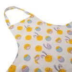 Linen Kitchen Apron with Chicks, 70x84 cm