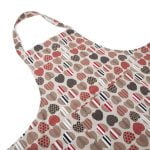 Linen Kitchen Apron with Colorful Hearts, 70x84 cm
