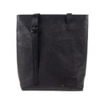 Genuine Leather Bag, Black, 36x42 cm