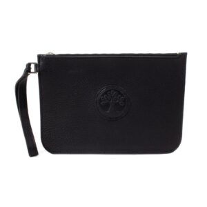 Genuine leather wallet, black, 18x26 cm