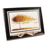 Amber Greeting Card, Dark Brown Color Frame, 19x25 cm