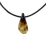 Amber Necklace with Leather String