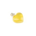 Heart-shaped Amber Pendant, 1.5x1.5 cm