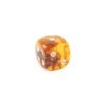 Amber Dice, 1.7x1.7 cm