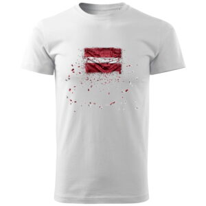 Unisex t-shirt "stylized latvian flag", white
