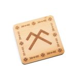 Wooden Coaster - Jumis, 9x9 cm