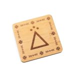 Wooden Coaster - The God Sign, 9x9 cm
