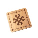 Wooden Coaster - The Moon Sign, 9x9 cm