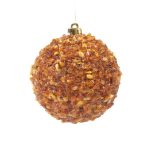 Amber Christmas Tree Ball, Ø 8 cm