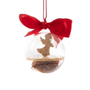 Christmas tree ball with amber angel, Ø 6 cm