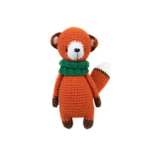 Crocheted soft toy - fox, 15 cm