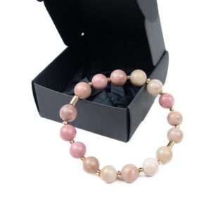 Natural stone bracelet, rhodochrosite
