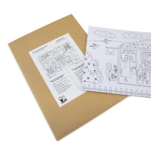 Giant coloring poster "zero waste city", 100 x 70.7 cm