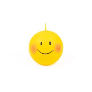 Emoji candle "big smile", yellow