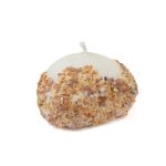 Stone Candle with Amber Pieces, Pine and Honey