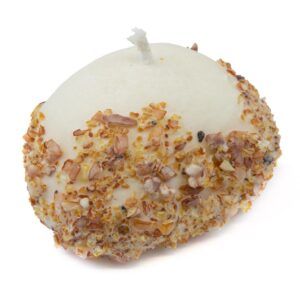 Stone candle with amber pieces, pine and honey