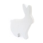 Wooden Bunny, White, 16 cm