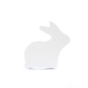 Wooden bunny, white, 11.5 cm