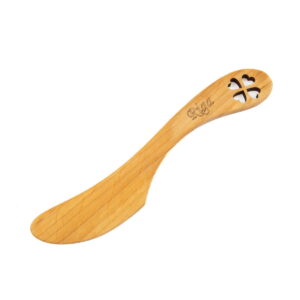 Wooden butter knife with heart design, riga, alder tree, 17.5 cm
